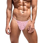 Avidlove Mens Lace Thong Sexy Low Rise T-back G-string Comfortable Men's Thong Underwear 1-4 Pack