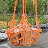 Jetcloud 1x1M Polyester Cargo Hoisting Net 300KG Load Capacity Orange Safety view 2
