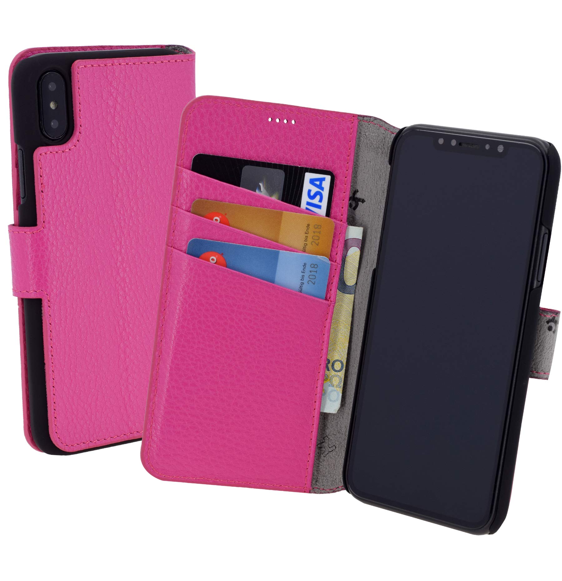 Suncase ® iPhone x Leather Case Book Style (Slim Fit)
