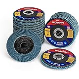 WORKPRO 20-Pack Flap Discs, 4-1/2-inch, Arbor Size 7/8-inch, T29 Zirconia Abrasive Grinding Wheel and Flap Sanding Disc…