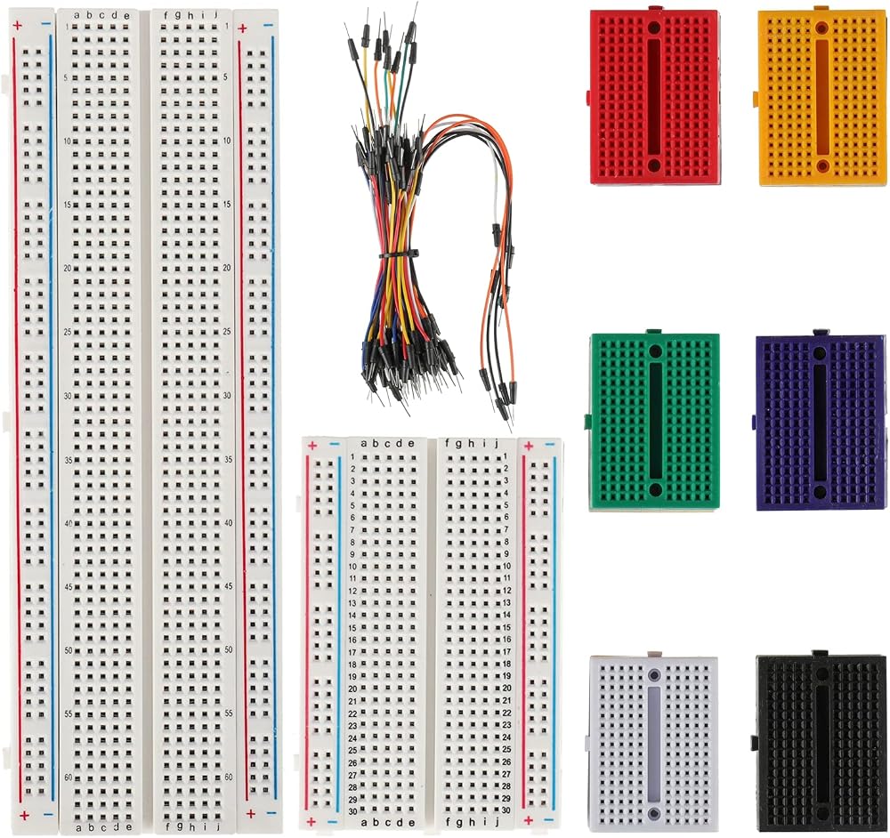 BOJACK Solderless Breadboard Kit 830 400 170 Tie Points 65 Jumper Wires