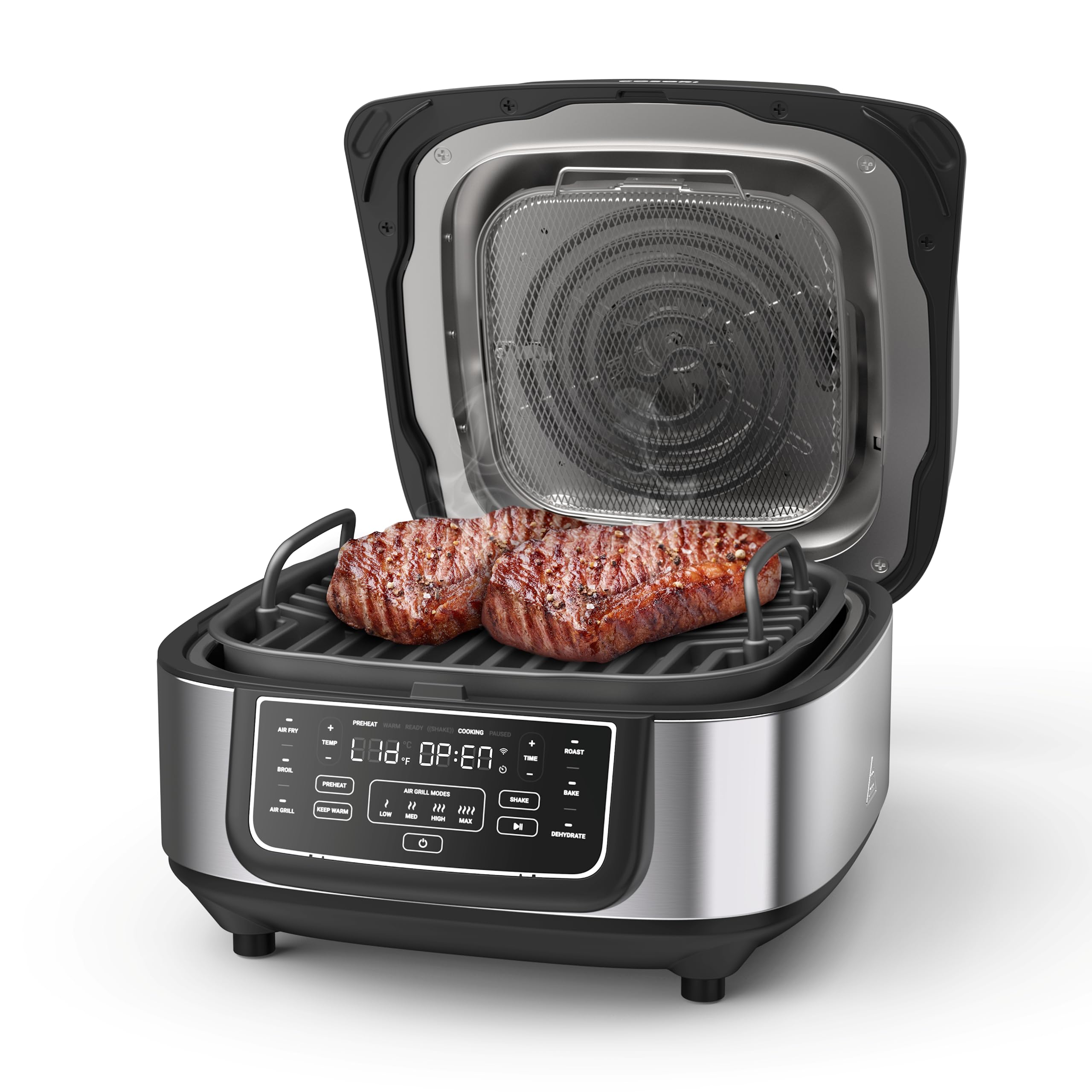 COSORI Electric Smokeless Indoor Grill & Smart XL Air Fryer Combo, 8in