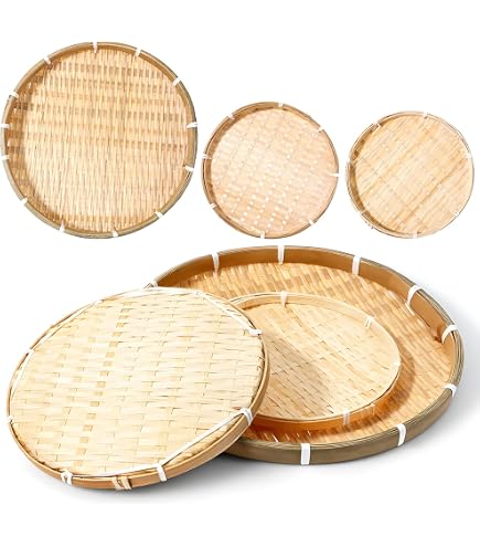 GANAZONO Bamboo Woven Storage Basket Decorative