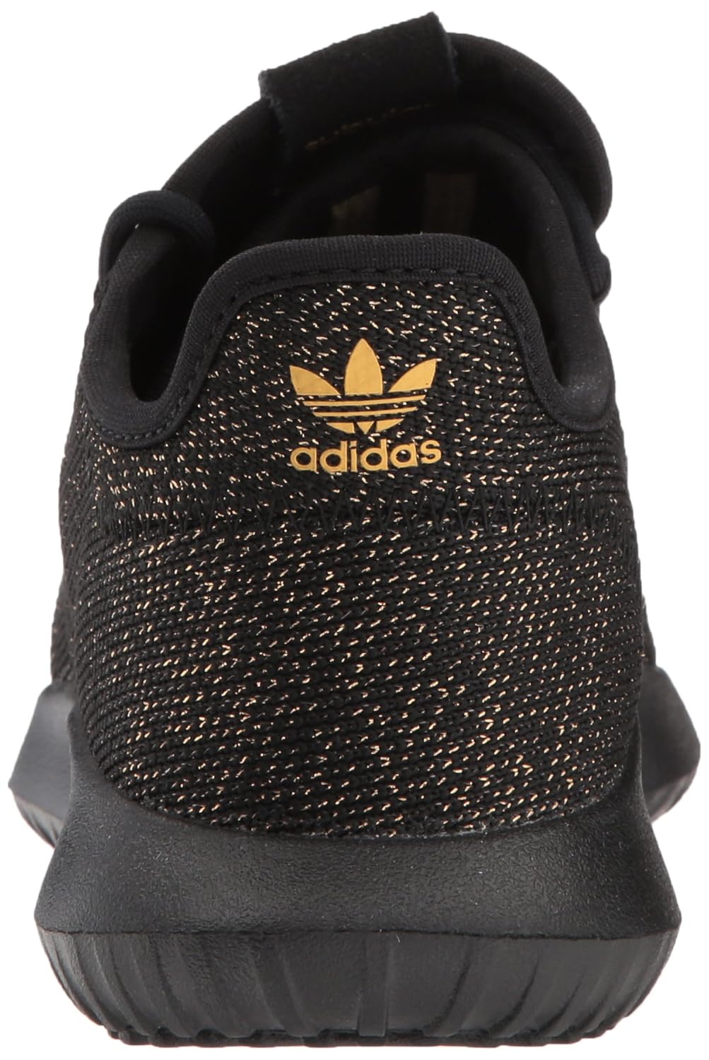 black adidas with gold glitter