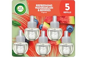 Air Wick Plug In Scented Oil Refill,Watermelon & Berries, 5 ct