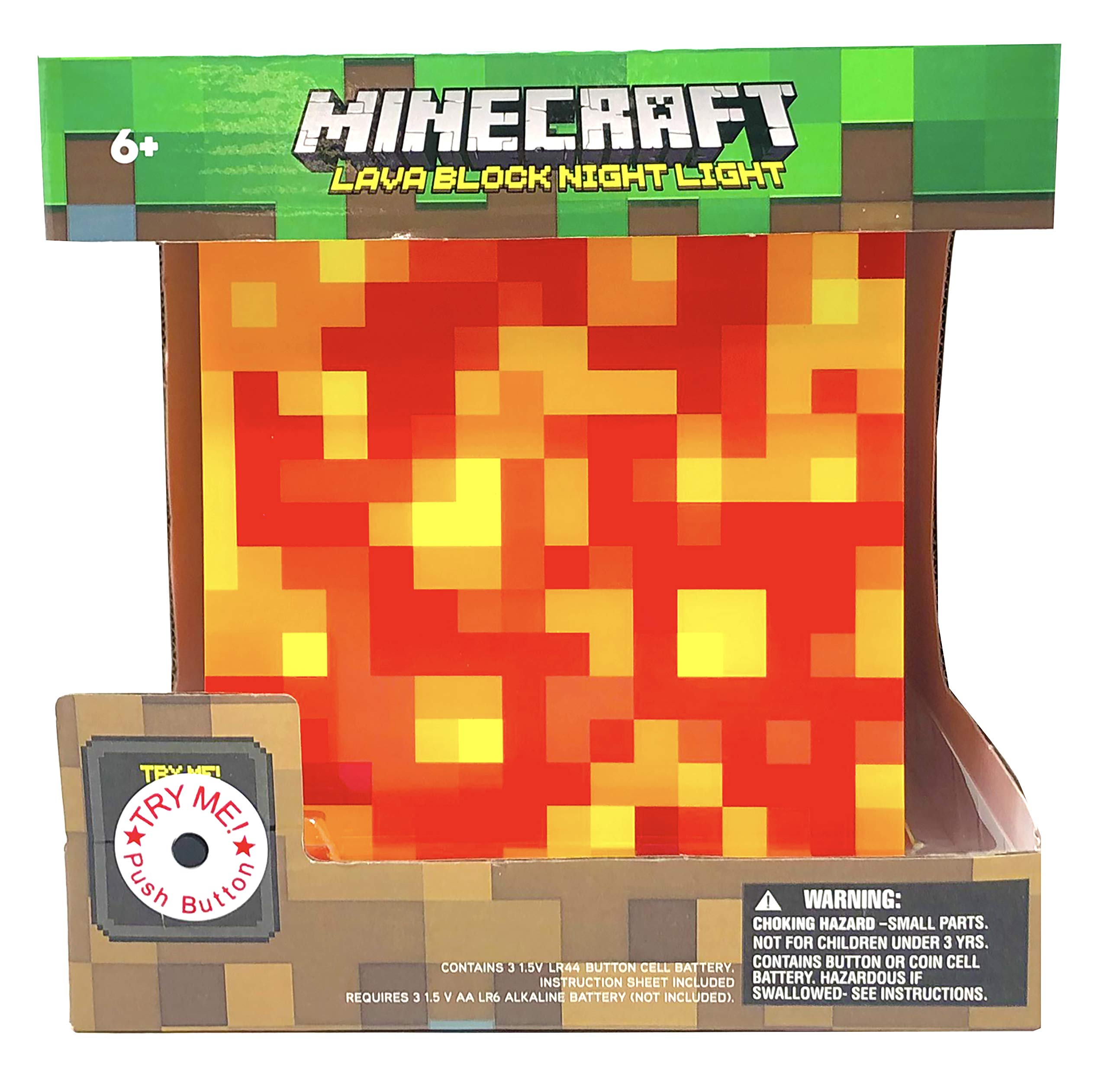 Minecraft Lava Block LED Mood Light Mood Lighting | 6 Inches Tall
