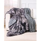 UINIU Super Soft Fluffy Fuzzy Faux Fur Sherpa Fleece Blanket Twin Size, Plush Thick Warm Blanket for Bed Couch, College Dorm Essentials Gifts for Girls Boys, Room Decor for Winter, 60" x 80"