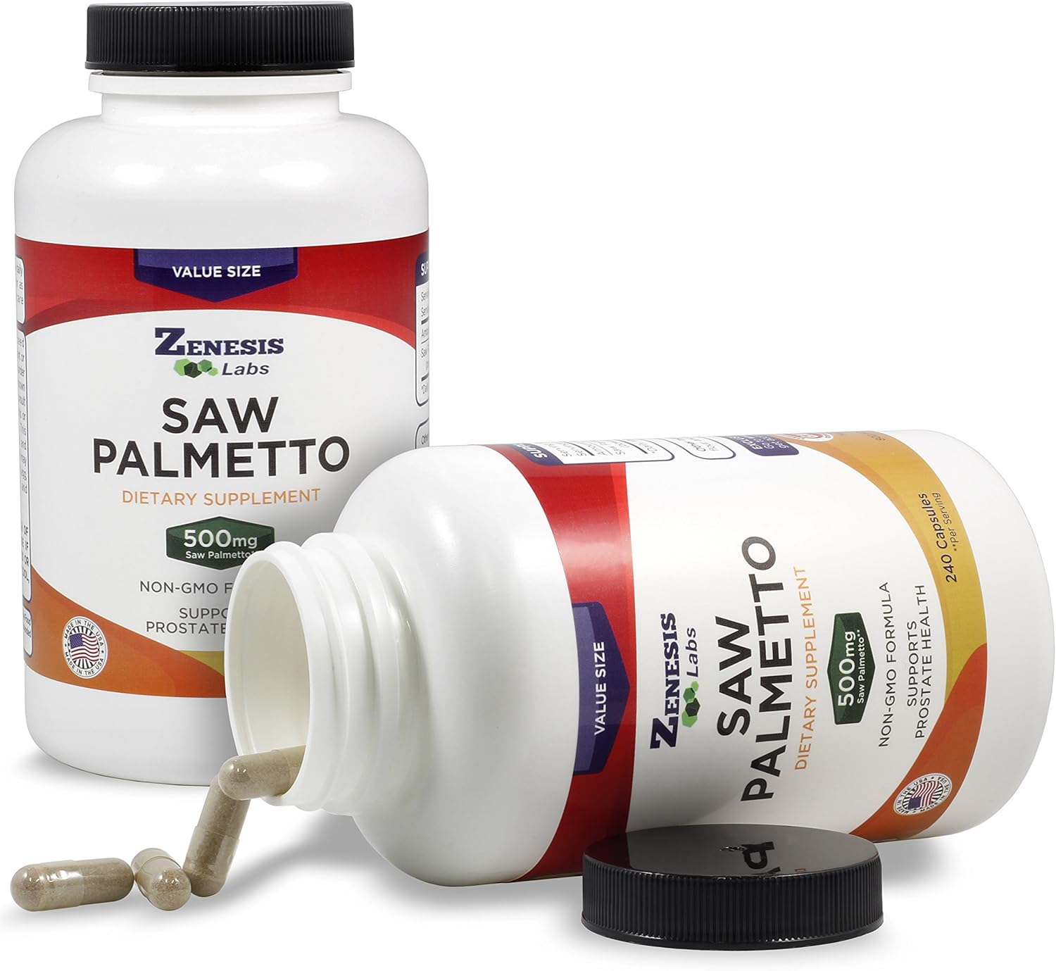 Saw Palmetto Extract - 240 Capsules - 500mg per Capsule - 200% More Capsules Than Most Competitors - Buy 2, Save 15%: Health & Personal Care