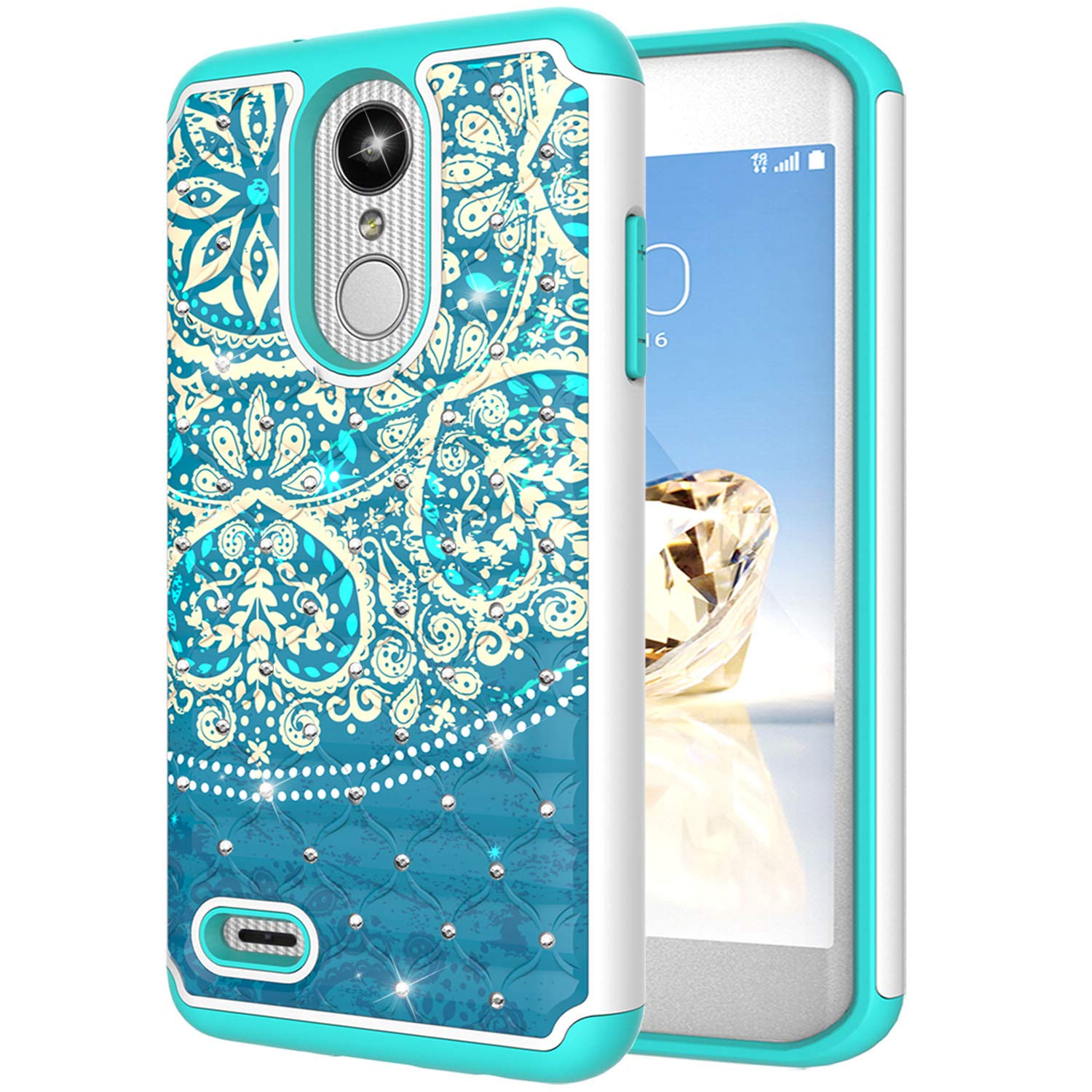 Best bling rhinestone phone case for lg phoenix 2