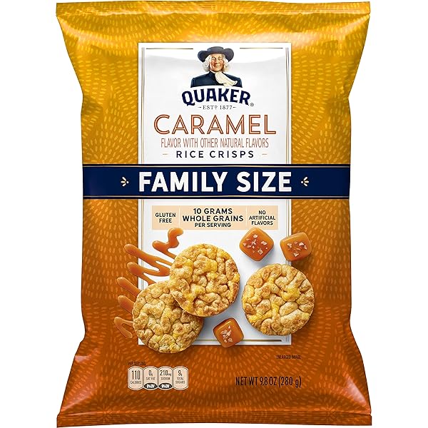 QUAKER RICE CRISPS CARAMEL, 9.8 OZ
