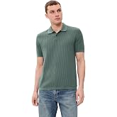 Theory Men's Short Sleeve Cable Polo in Tactile Cotton