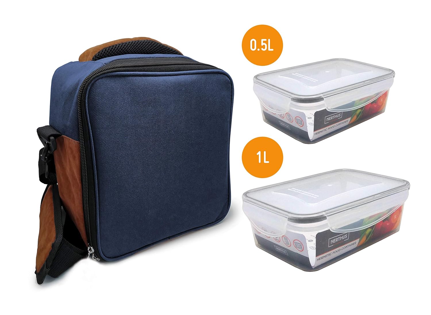 Nerthus Lunch Bag Azul Plastico Fiambrera bolsa termica porta ...