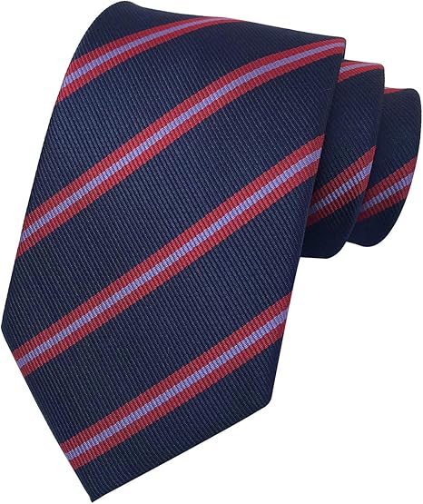 Amazon Vinesen メンズ ファッション ストライプ パターン ネクタイ ビジネス ウェディング フォーマル スリムネクタイ Us サイズ One Size カラー ブルー ネクタイ 通販