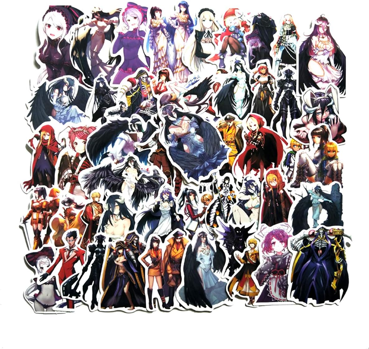 Anime Overlord Stickers50pcs Cool Anime Decals for Laptops Water Bottles Toys and Gifts Cars Stickers Cartoon Anime Aesthetic Sticker Pack(Overlord)