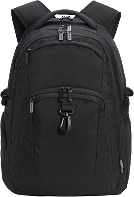 Sac à dos de voyage pour ordinateur portable 17", Noir