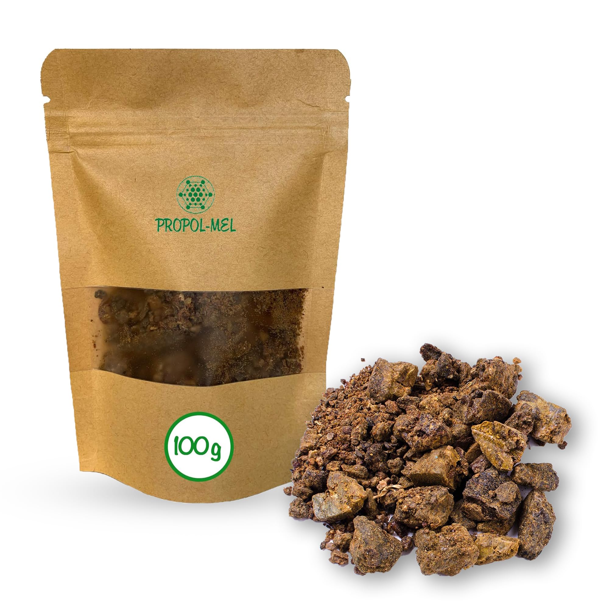 Pure Powdered Propolis (100g). Propolis Straight from the Beekeeper. (Cames as compacted Plain disc).