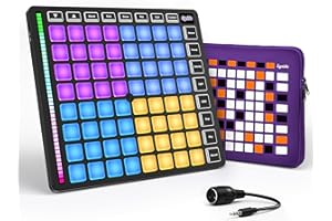 Synido MIDI Controller 64 Pad, TempoPAD Z-1 Beat Maker Machine with 64 Beat Pads for Music Production, USB Midi Controller wi