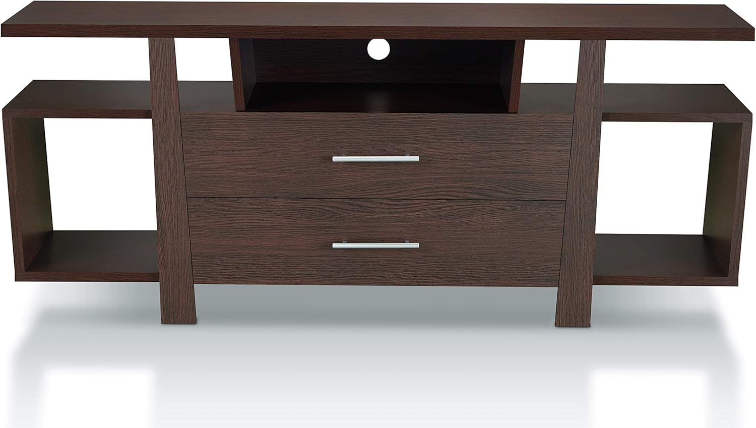 HOMES: Inside + Out Raphael Modern Wood Multi Storage 59-Inch TV Stand, Espresso
