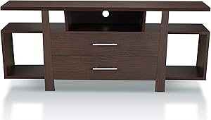 HOMES: Inside + Out Raphael Modern Wood Multi Storage 59-Inch TV Stand, Espresso