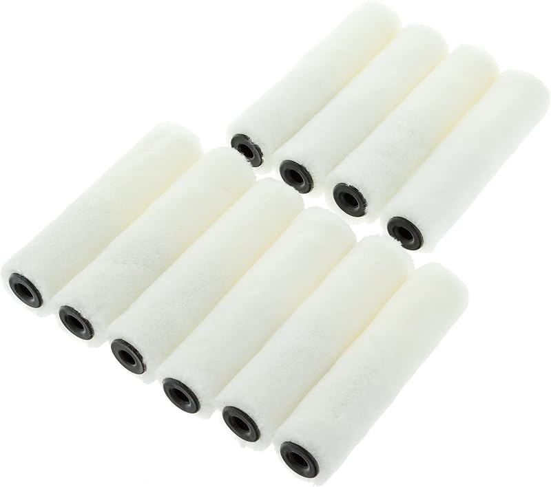 CORAL 41739 Mini Roller Covers Velour Sleeve 4 Inch 10 Piece Pack Paint Gloss