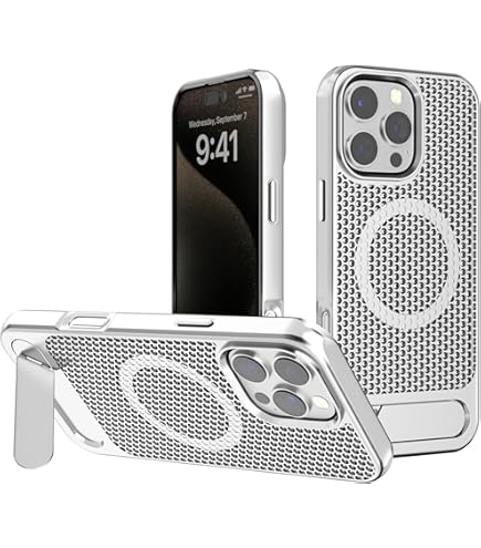 Compatible With IPhone 16 Pro Max Case, Hollow Mesh Heat Dissipation Cooling Phone Case Slim Shockproof Anti-fall Scratch-Resistant Protective Case Phone Cover For IPhone 16 Pro Max,Purple - View #11