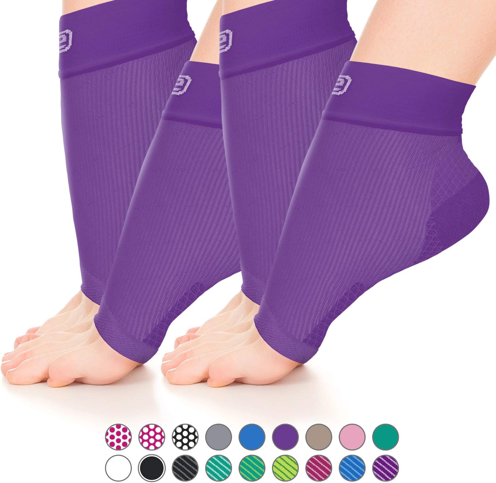 Go2 Plantar Fasciitis Socks | Best Ankle Compression Brace 22-25 mmHg | Arch Support Joint Heel Pain Relief | Foot Sleeves for Women and Men Reduce Swelling | Relieve Achilles Tendonitis & Sprain