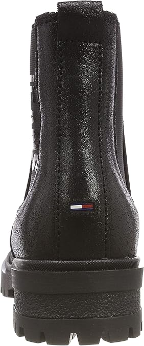 tommy hilfiger metallic cleated chelsea boot