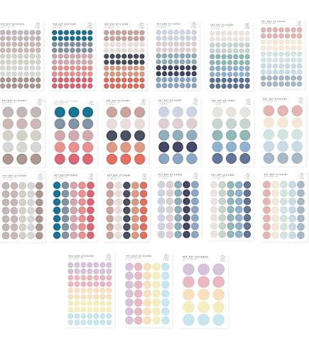 1 Inch Round Labels 2000-Piece – 1 Inch Round, Removable, 4 Colors For ...