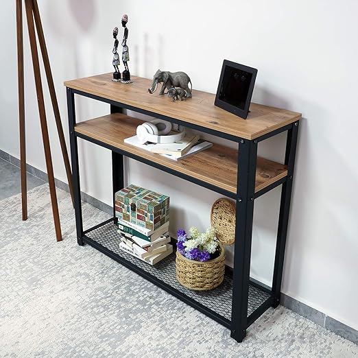 Yurupa Vision Konsolentisch Industrie Design Wohnzimmer Holzoptik Rg56 A 06 Amazon De Kuche Haushalt