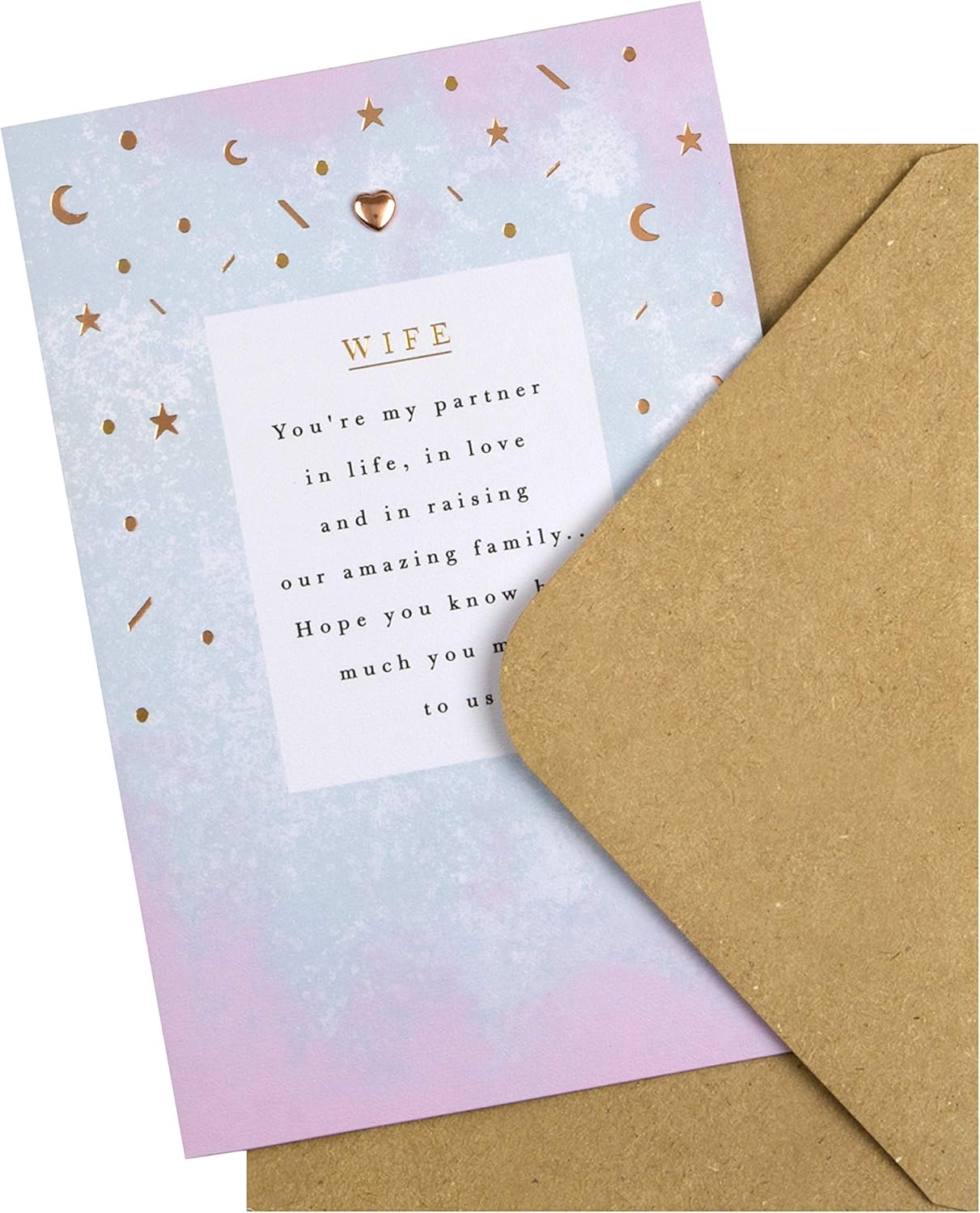 Hallmark Mother's Day Card for Wife - 'You're My Partner in Life' Design - Image 3