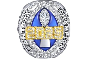 Naughty Eagle 2025 Fantasy Football Championship Ring - FFL Trophy Ring with Display Box for Sports Fan Gift Sizes 11
