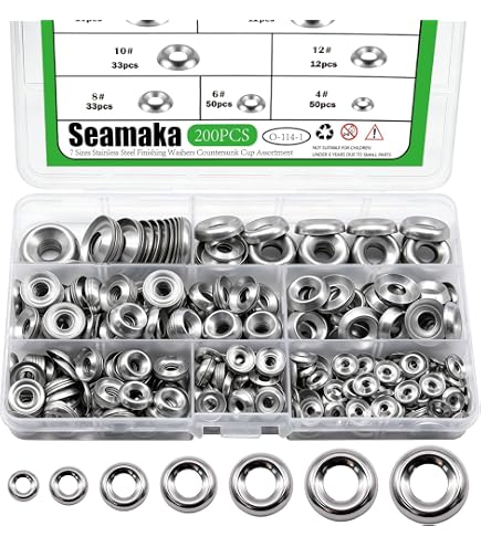Flush Finishing Washers – #6 Screw – Set Of 20 – Nickel On Brass (Nuveco 7624)