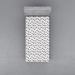 Ambesonne Scottie Dog Fitted Sheet, Hand-Drawn