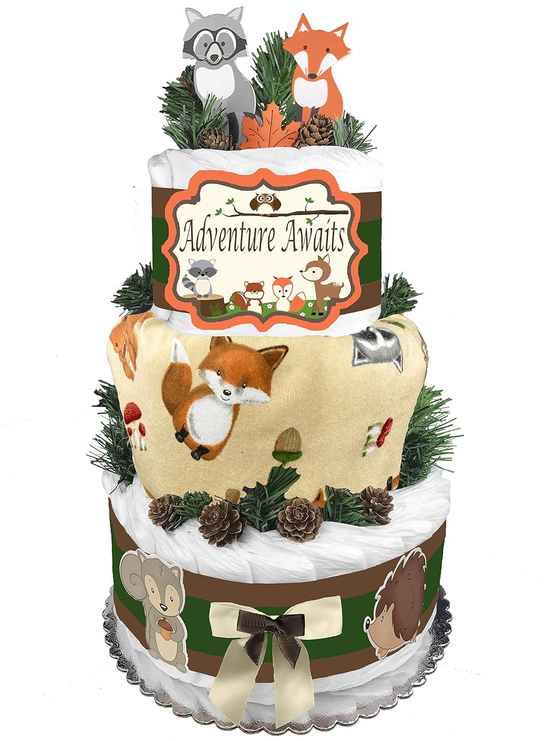 forest diaper cake