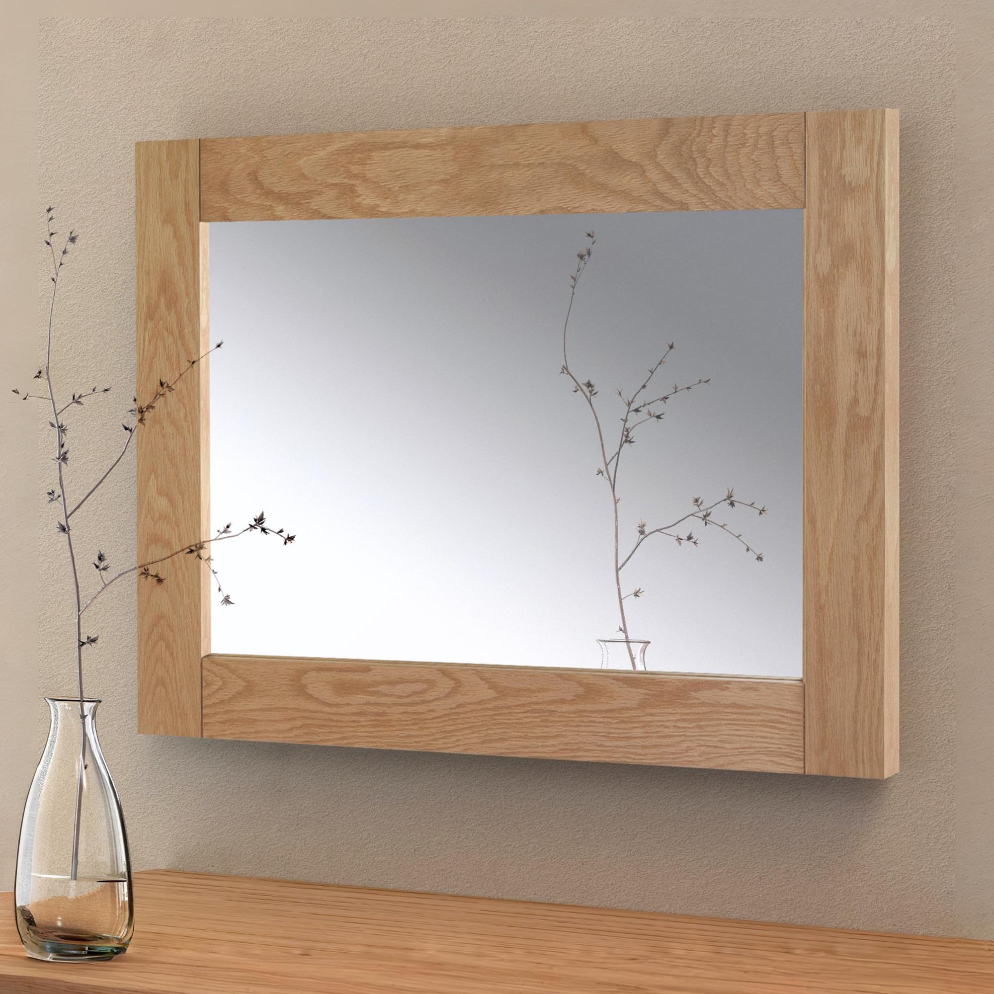 Julian Bowen Marlborough Wall Mirror, Oak โ image 1