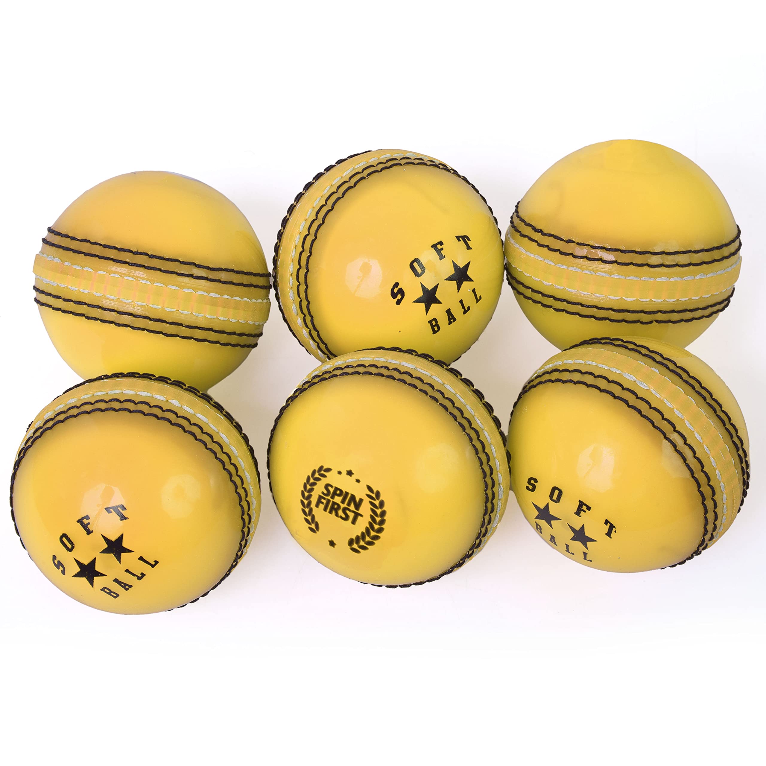 ADS SPORTS Soft Cricket Balls For Practice & Excellent Training & Skills Cricket Balls For All Age Players Senior & Junior (Senior, Yellow)