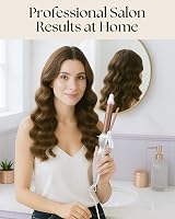 Lily England 25mm Hair Curling Wand Ceramic Curling Tongs Rose Gold 100-200°C view 2