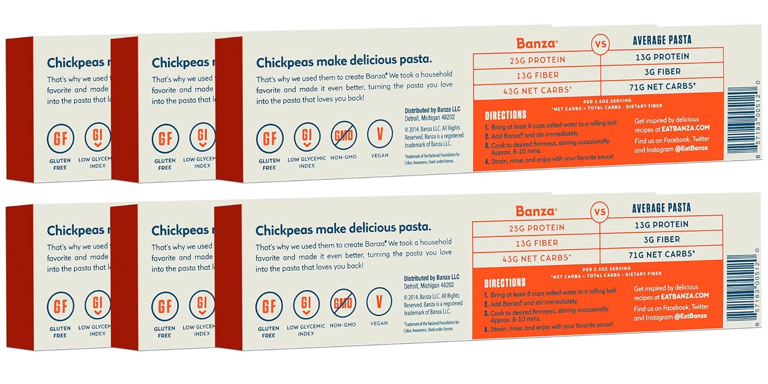 31 Banza Chickpea Pasta Nutrition Label - Labels Database 2020