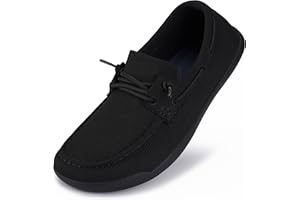 WHITIN Women's Wide Slip-on Barefoot Shoes | Lace-Up Casual Boat Shoes & Moc-Toe Loafers