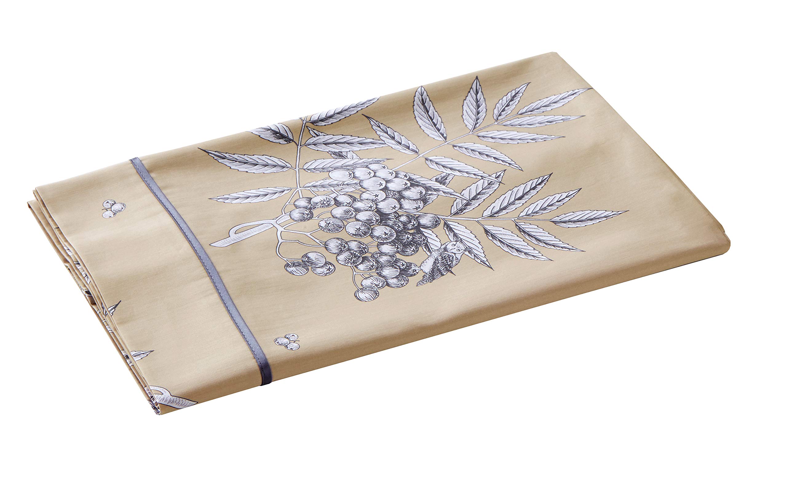 Blanc des Vosges Sheet, Cotton, Pebble, 240 x 300 cm