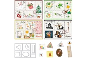 Estivaux Rectangles Labels Banner Die Cuts for Card Making, Words Tab Note Cutting Dies Card Frame Dies Stencils Embossing Template for Scrapbooking DIY Cards Album Crafts Supplies