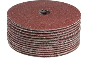 HARFINGTON 25pcs 36 Grit Aluminum Oxide Resin Fiber Discs 5" x7/8" Metal Sanding Grinding Discs for Angle Grinding Machine Po