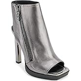 DKNY womens Malia Peep Toe Heeled Bootie With Side Zipper
