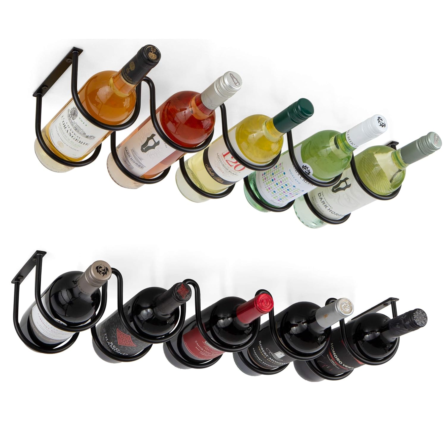 Best Under Cabinet Wine Rack, Black, Single