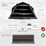 VIREESR Wooden Castle Bat House Large Three Chamber Black Durable Easy Hang view 4