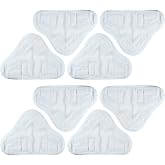 BlueStars 8-Pack Microfiber Steam Mop Pads for H2O X5 Steam Cleaners | Compatible with H2O H20 Steam Mop X5 &ndash; Washable &amp; Reusable &ndash; Exact Fit Compatible with H2O X5 Steam Cleaners