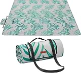 SONGMICS Picnic Blanket 300 x 200 cm Large Waterproof Mat Fern Grey GCM100G02
