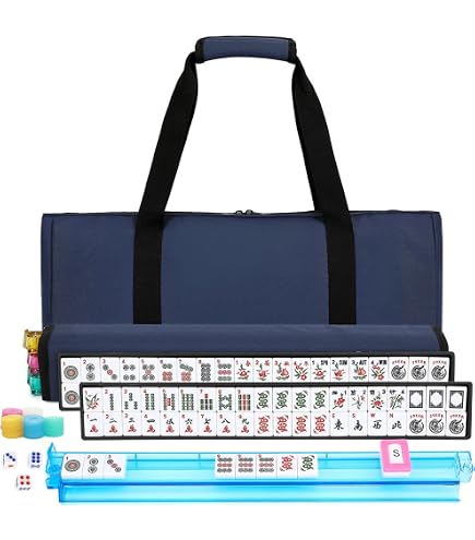 American Mahjong Set by Linda Li - Blue Paisley - FREE