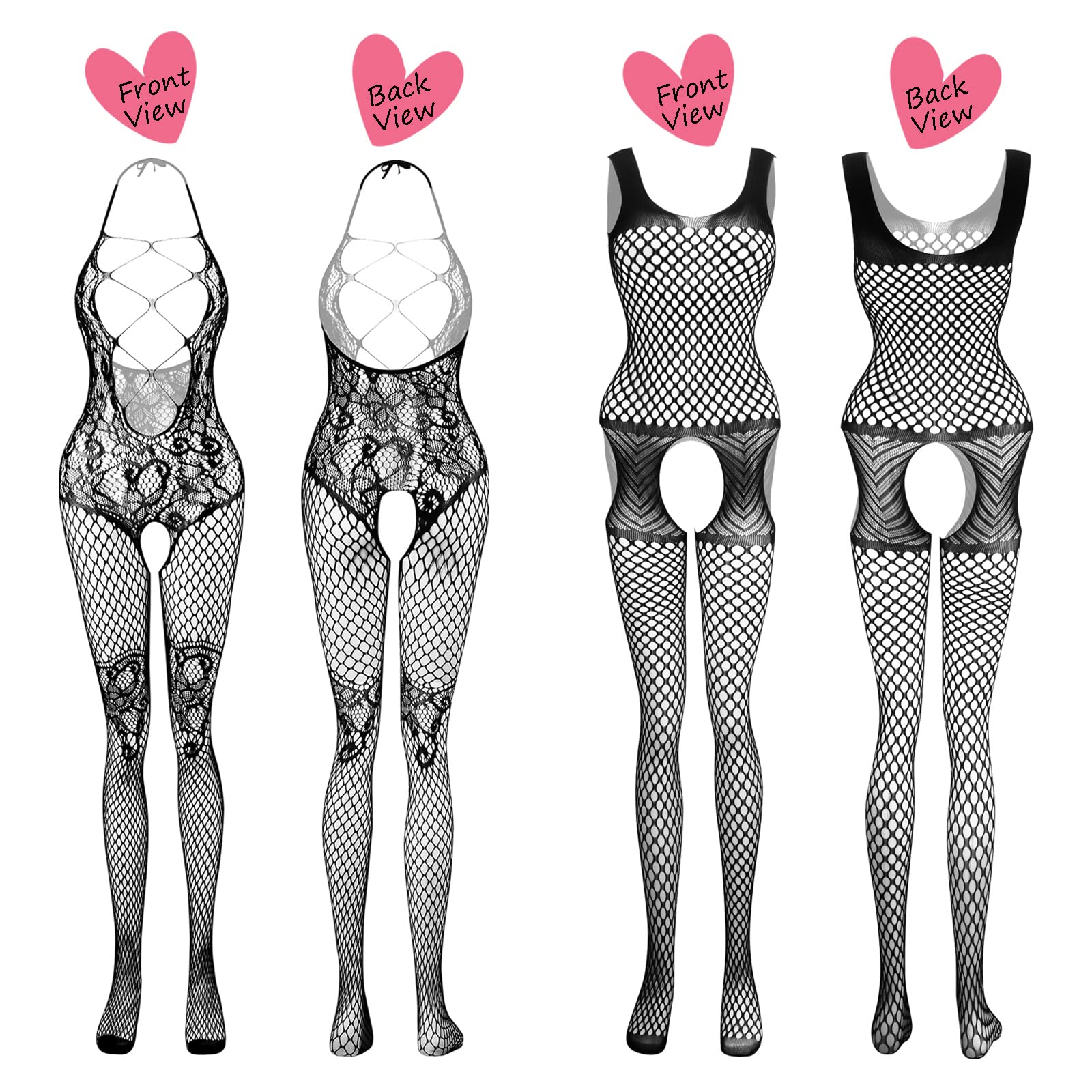 Women’s Lingerie BabyDoll Fishnet Bodysuit Sexy Nightwear(12 Pack)