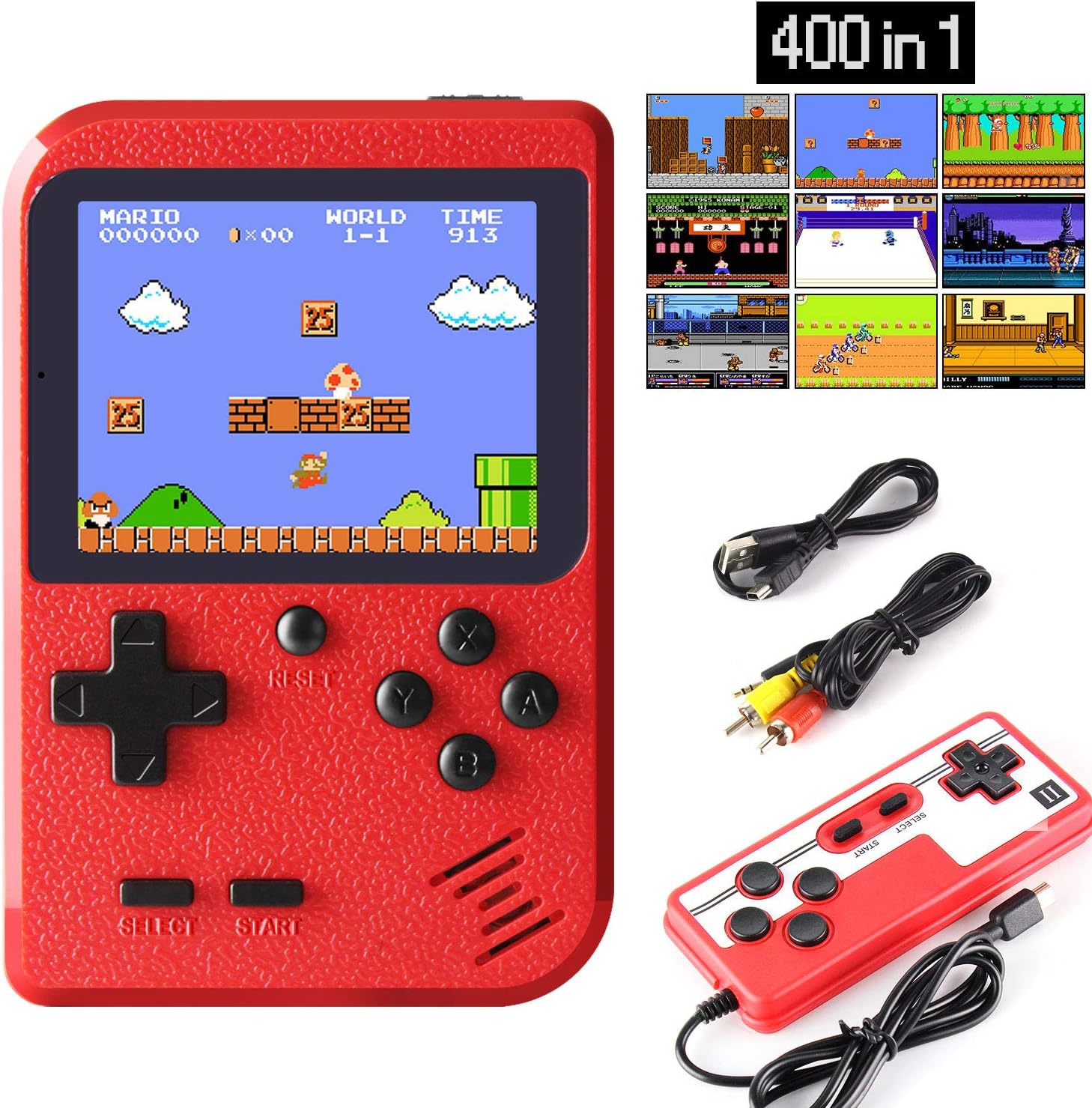 * Bestseller * Handheld Retro Games Console with 400 Games inc. Super Mario. Very highly rated by customers.